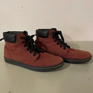 Dr. Martens Maelly Red Canvas Boots